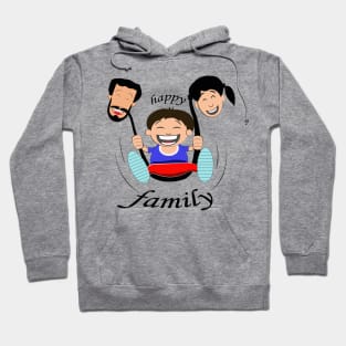 Parents Day happy family swing gift Dad Mom Son Hoodie